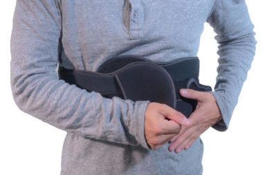 Lumbar support being applied